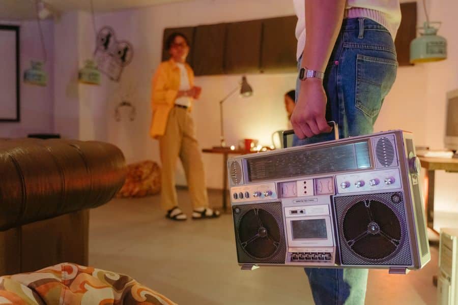 boombox vintage retro parlantes 2 Boombox vintage retro para parlantes
