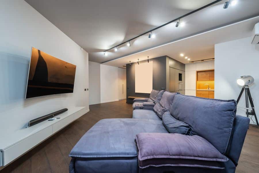 sala estar moderna barra sonido 1 Sala de estar moderna para barra de sonido